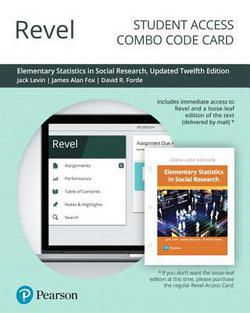 Revel for Elementary Statistics in Social Research, Updated Edition -- Combo Access Card|Jack Levin
