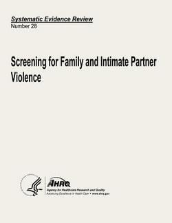 Screening for Family and Intimate Partner Violence|Agency for Healthcare Resea And Quality