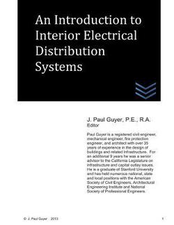 An Introduction to Interior Electrical Distribution Systems|J. Paul Guyer