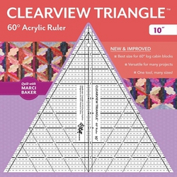 Clearview Triangle 60 Degree Acrylic Ruler 10|Sara Nephew