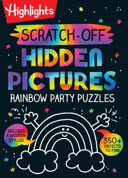 Scratch-Off Hidden Pictures Rainbow Party Puzzles|Highlights