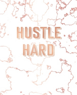 Hustle Hard|Blush Marble Notebooks