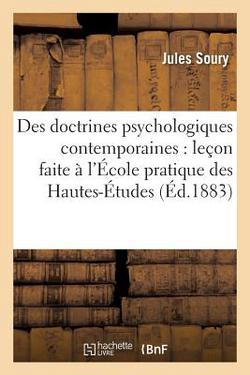 Des Doctrines Psychologiques Contemporaines|Jules Soury