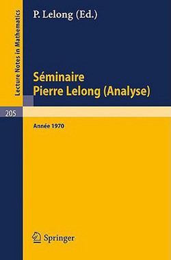 Séminaire Pierre Lelong (Analyse), Année 1970|A. Dold