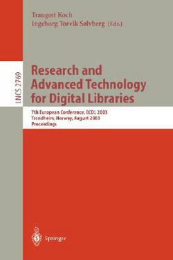 Research and Advanced Technology for Digital Libraries|Traugott Koch