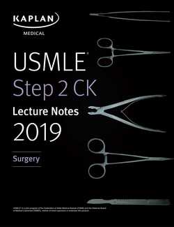 USMLE Step 2 CK Lecture Notes 2019: Surgery