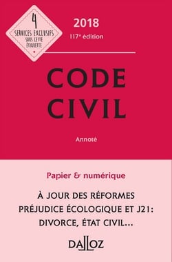 Code civil 2018, annoté|Xavier Henry